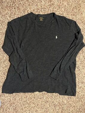 Polo Ralph Lauren Men's Long Sleeve Crew Neck Shirt - Charcoal